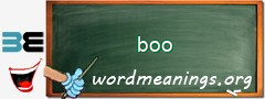 WordMeaning blackboard for boo